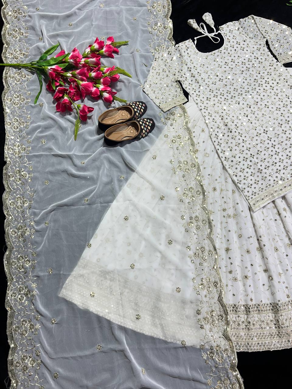 Ethereal White Gilded Heritage Couture